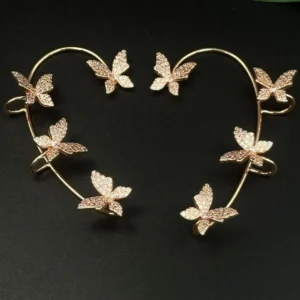 Rose Gold Plated Beautiful Butterfly Earrings