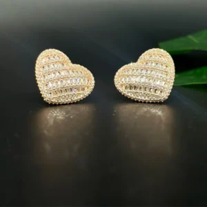 A Beautiful heart shaped stone earrings